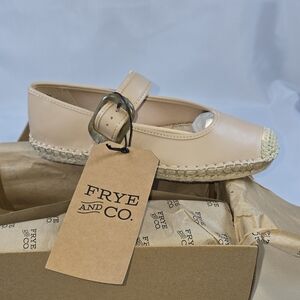 Frye And Co. | Jatani Cap Toe Espadrille Mary-Jane Flats In NUDE Size 9 NWB!